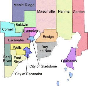 delta county michigan map Township Information Delta County delta county michigan map